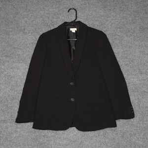 J.Crew Shawl Collar Blazer Womens 00 Black B9367 Two Button Professional Classic